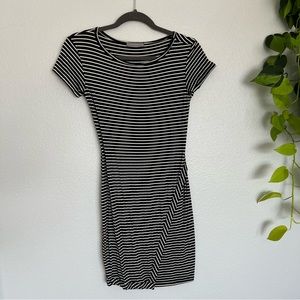 Loveappella striped knit mini dress
